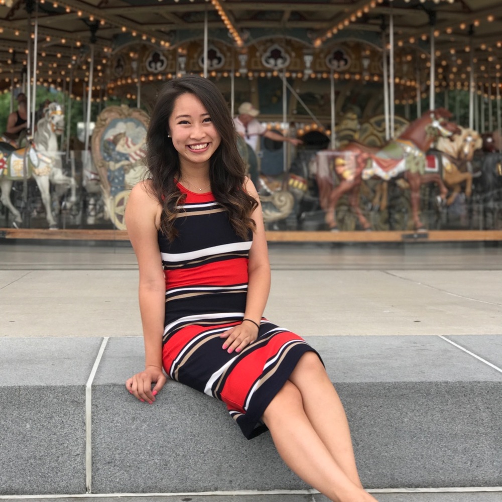 Red, Navy, & White Midi Dress